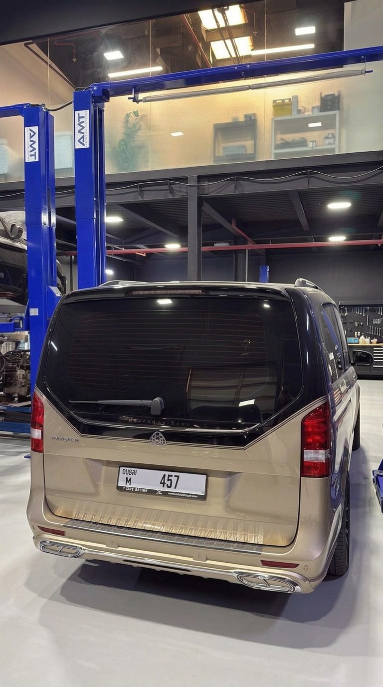 Mercedes-Maybach V-Class in for maintenance at the BRITFIX service centre